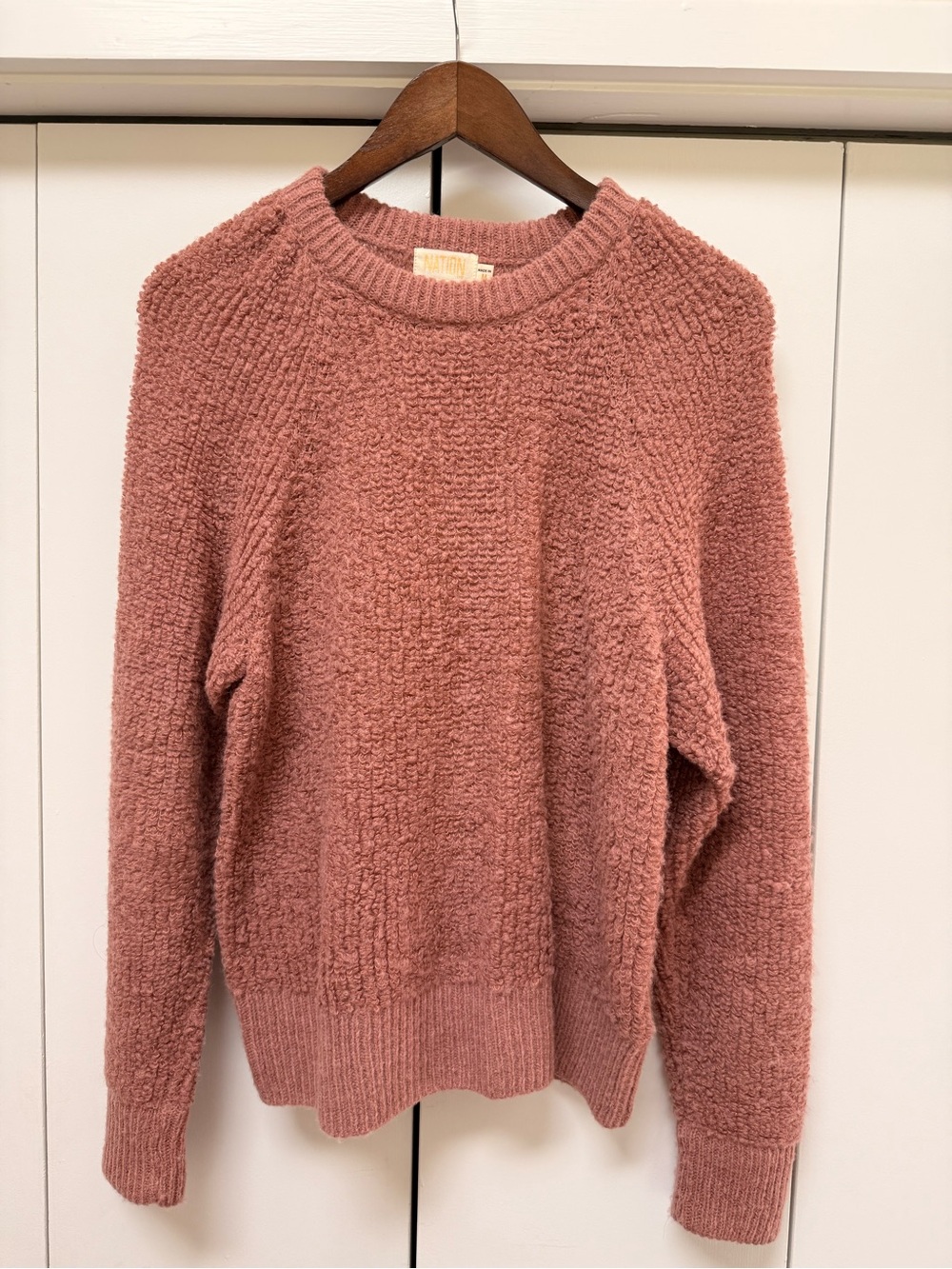 Nation Ltd Baby Alpaca Sweater Dusty Rose - Medium